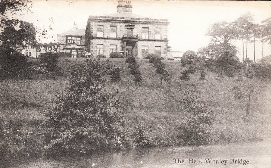 Old picture of Whaley Hall from Brookfield Pond